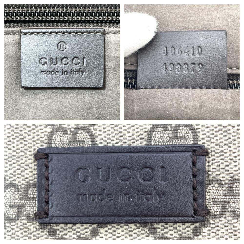 GUCCI Brown Canvas Shoulder Bag - Picture 7 of 9